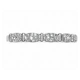 Diamond 10kt white gold ring, size 7