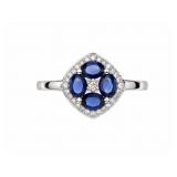 Sapphire 14kt white gold ring, size 7