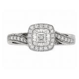 +/-1/3tcw Diamond 10kt white gold ring, size 5