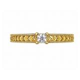 +/-1/5ct Diamond 10kt yellow gold ring, size 7