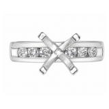 +/-1/5tcw Diamond platinum semi-mount, size 4