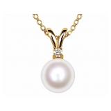 Pearl 14kt yellow gold pendant
