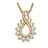Diamond 14kt yellow gold pendant
