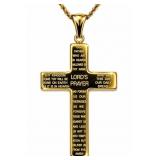 14kt yellow gold cross pendant