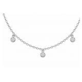 Diamond 14kt white gold 18" necklace