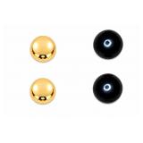 2 pair 14kt yellow gold earrings: