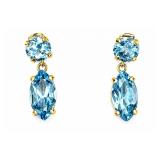 Blue Topaz 14kt yellow gold earrings