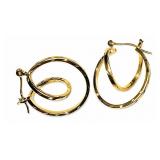 14kt yellow gold hoop earrings