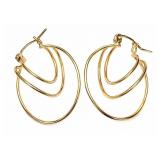 14kt yellow gold hoop earrings