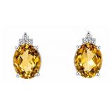 Citrine 10kt yellow gold earrings