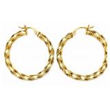 14kt yellow gold hoop earrings