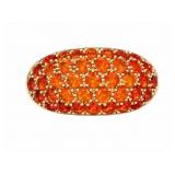 Orange 14kt yellow gold ring, size 9