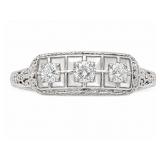 +/-1/3tcw Diamond 14kt white gold ring, size 6