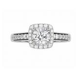 +/-1/2tcw Diamond 14kt white gold ring, size 7
