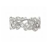 Diamond 14kt white gold ring, size 7