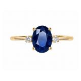 Sapphire 14kt yellow gold ring, size 5