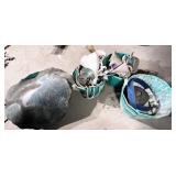 hoppers, mats, bins
