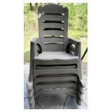 4pc plastic patio rockers