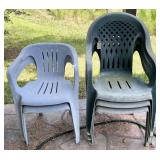 5pc plastic patio chairs
