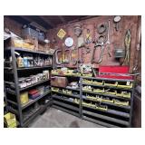 assorted tools with shelving