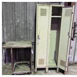 lockers, table, coolers