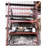 1 section pallet racking with contents