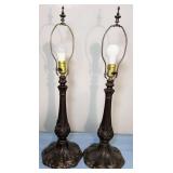 pair lamps, no shades, work