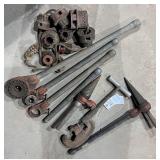pipe tools: threader, cutter, reamer