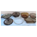 15pc assorted glass cook/bake ware