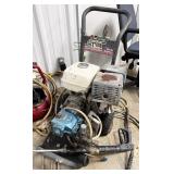 North Star pressure washer, powers up
