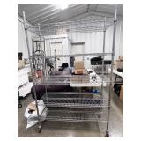 76"h rolling shelving unit