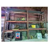 2 sections pallet racking & contents