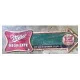 metal Miller High Life sign