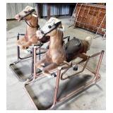 pair vintage Wonder Horse spring rocking horses