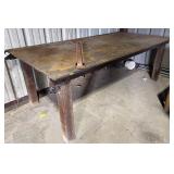 heavy duty steel table with 1/2" top, 89"x96"