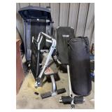 assorted exercise equipment