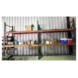 2 sections pallet racking and contents