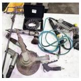 assorted pneumatic tools