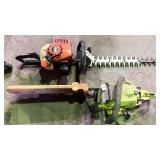 Echo HC-150 hedge trimmer & Poulan 3400 chainsaw
