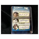 Babe Ruth, Joe Dimaggio and Mickey Mantle