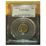 1968-D Graded Dime