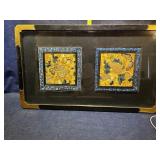 Framed Chinees Blind Stitch silks