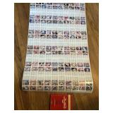 Uncut sheet of Baseball cards Uncut sheet of Baseball cards
