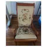 Needlepoint rocking chair Needlepoint rocking chair