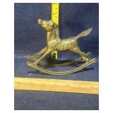 Brass rocking horse