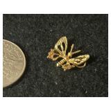 14K Gold Butterfly Pendant