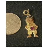 14K Gold Pendant with Birthstone