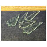 Glass arrowheads