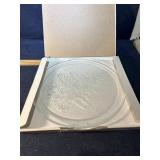 Christmas glass platter