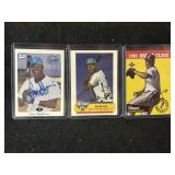 Autographed baseball cards